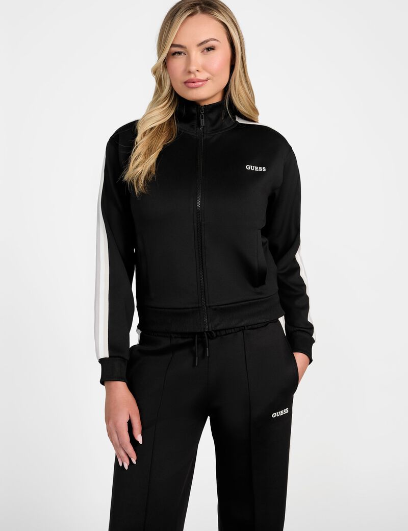 Zip-up logo sweatshirt