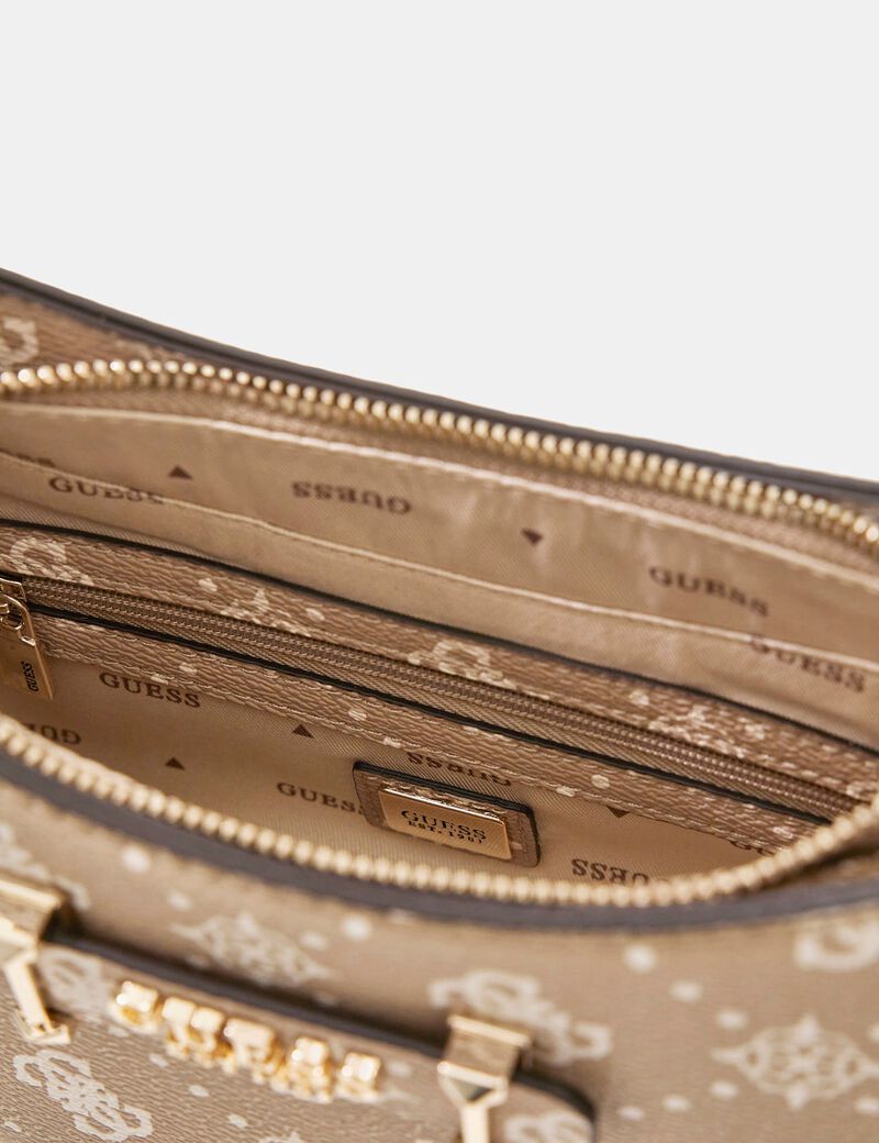 CARRIE LOGO TOP ZIP SHOULDER BAG