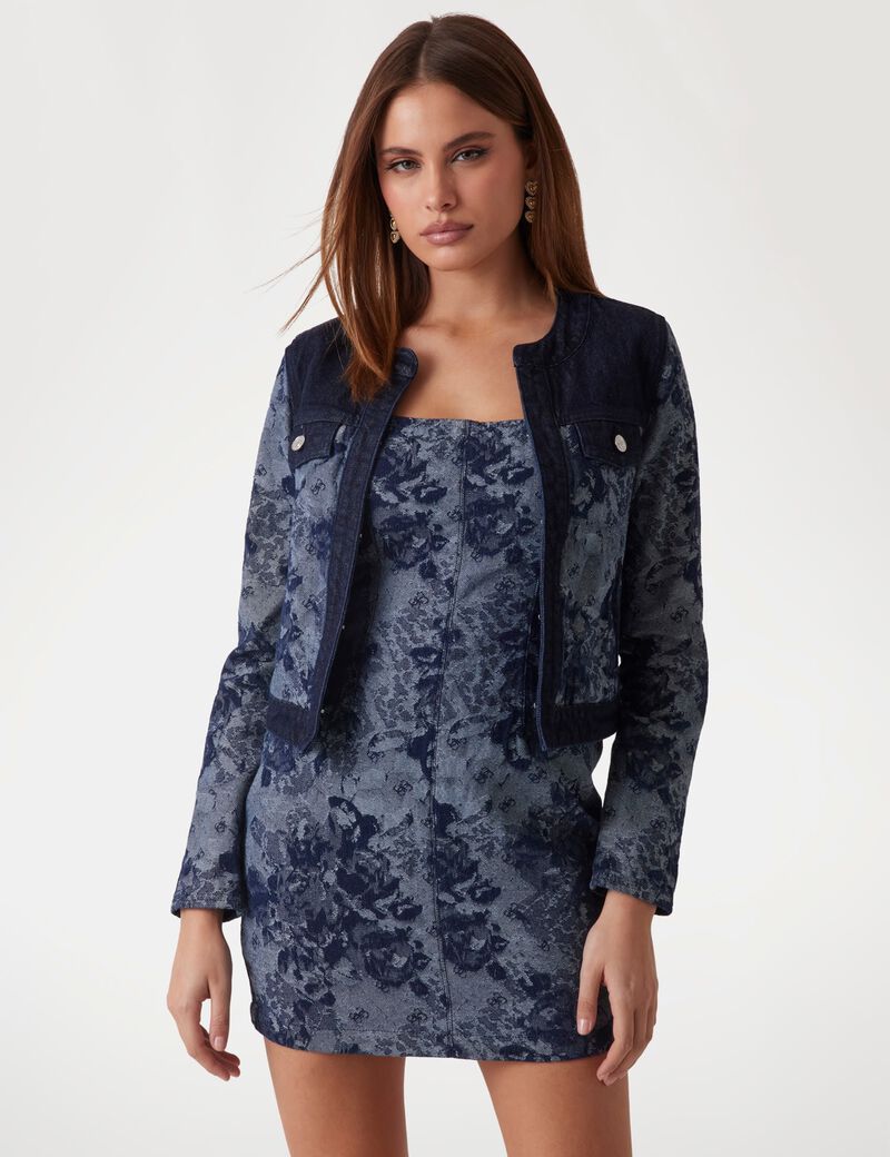 Jacquard denim jacket