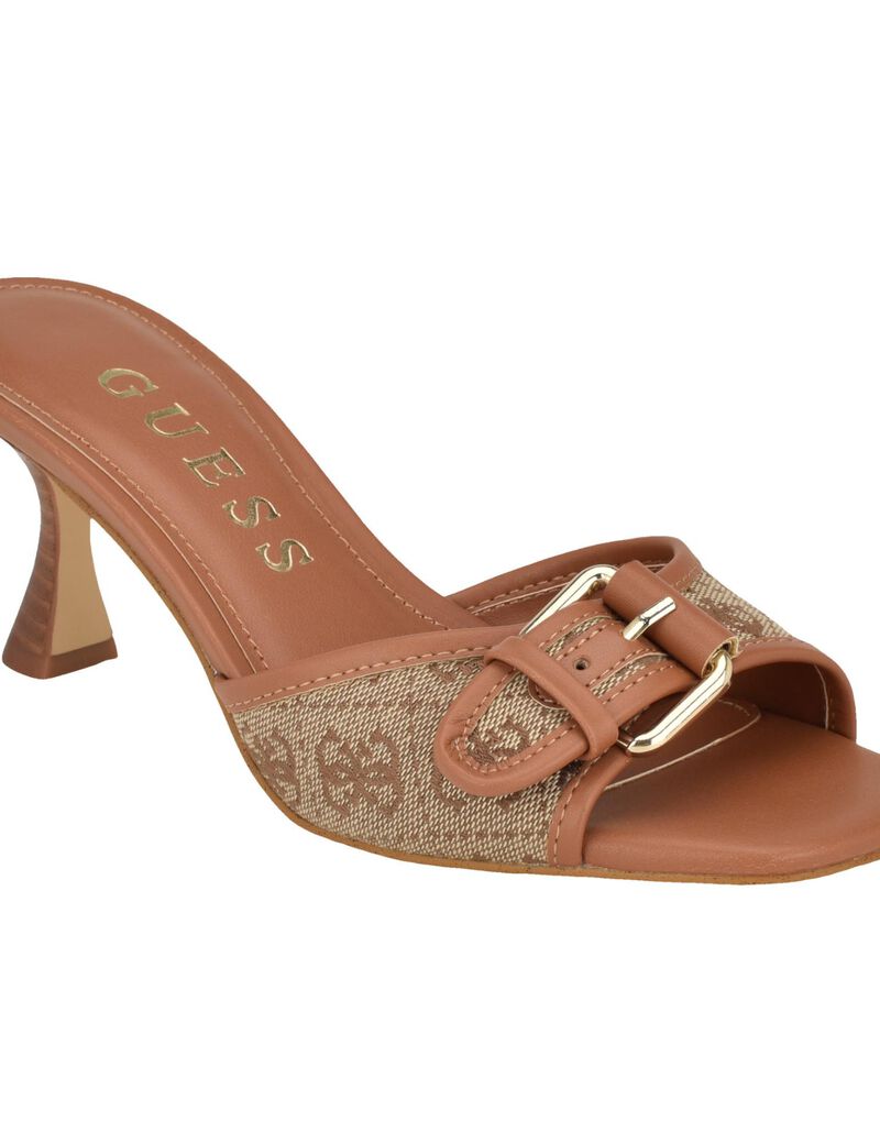Dista Buckled Logo Kitten Heels