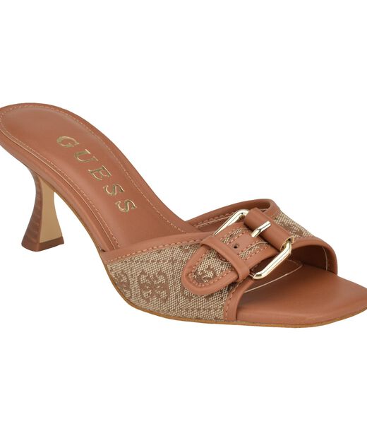 Dista Buckled Logo Kitten Heels