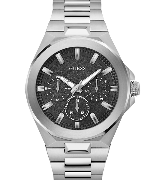 Mens Silver Tone Multi-function Watch