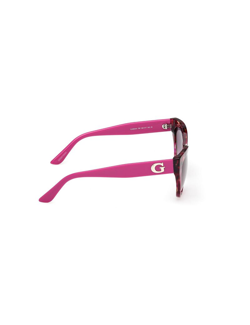 Square purple gradient smoke sunglasses