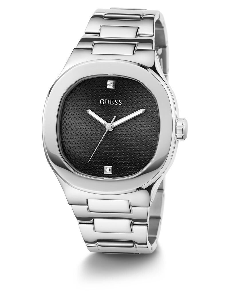 Stainless steel analogue watch