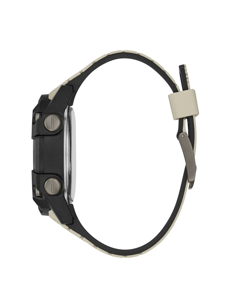 Beige And Black Digital Watch
