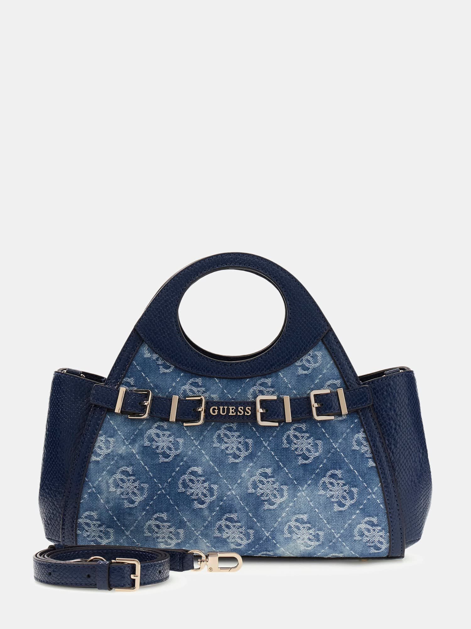 Shop GUESS Dovie Denim Handbag, Blue | GUESS EGY