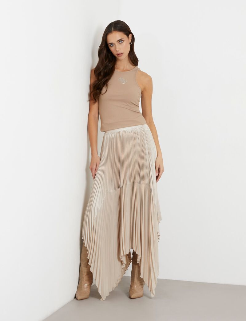 Pleated Midi Skirt