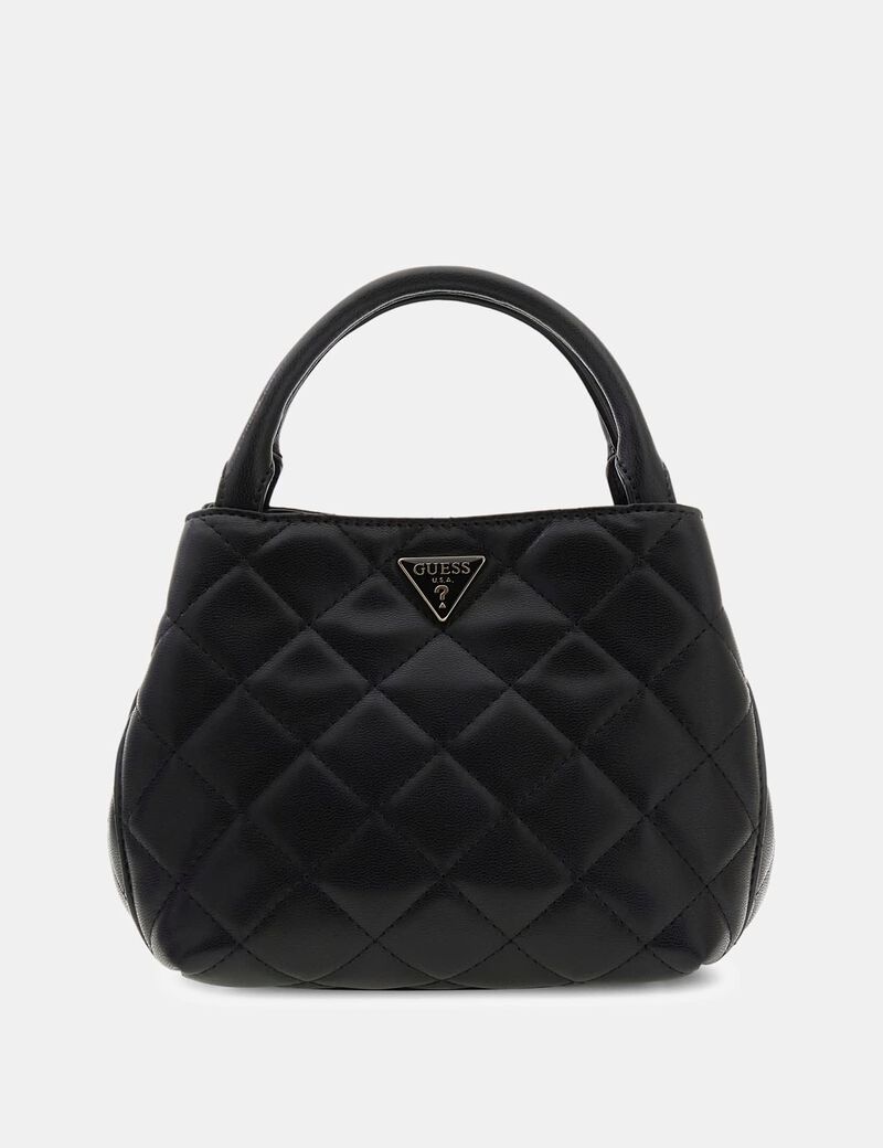 guess juliet quilted mini satchel bag