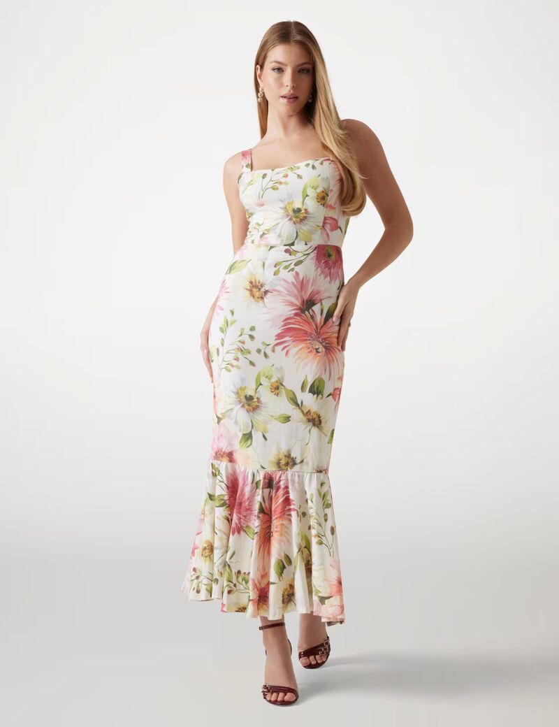 Long flounced dress