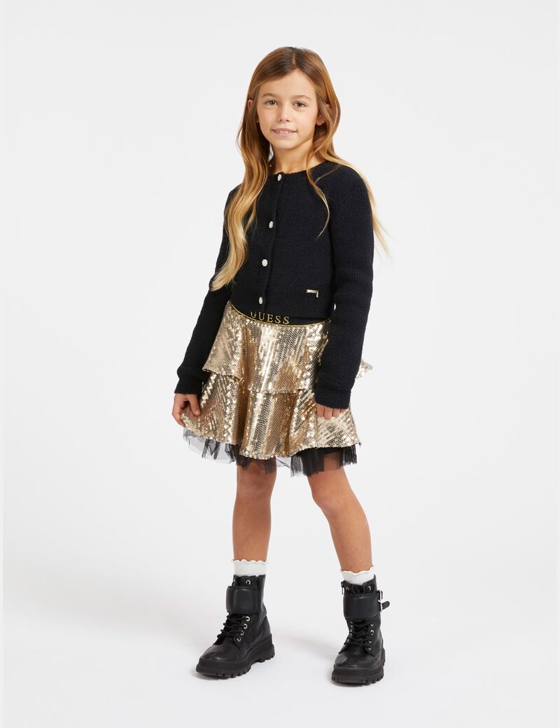 All over sequins mini skirt