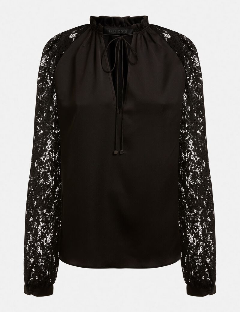 بلوزة بأكمام دانتيل