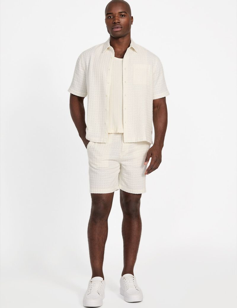 Checked texture shirt