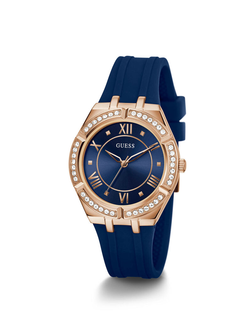 Rose Gold And Blue Ladies Watch