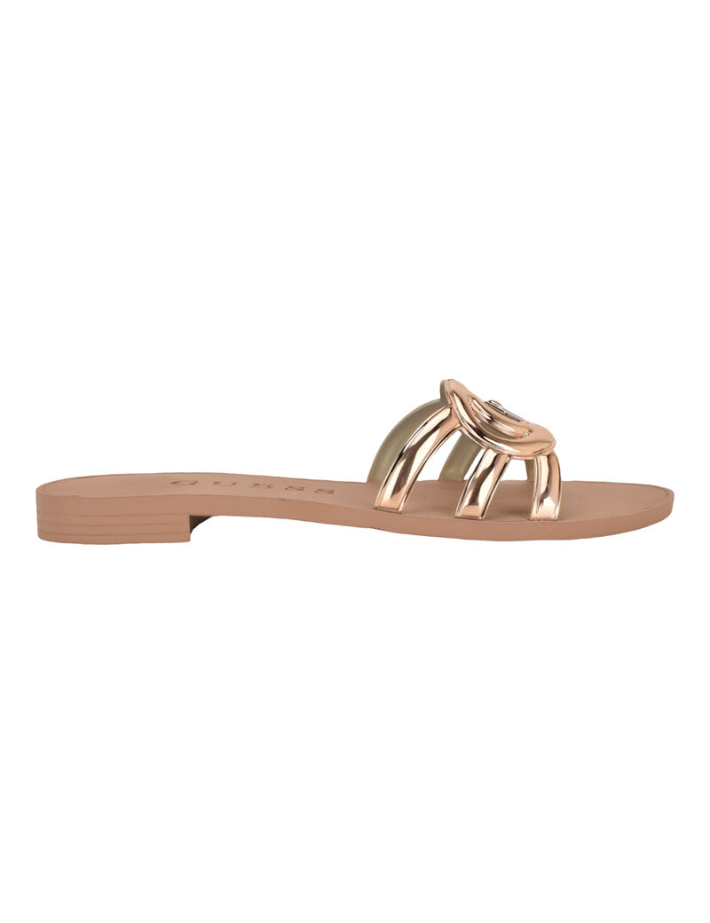 Elyho Jellie Logo Cutout Flat Sandals