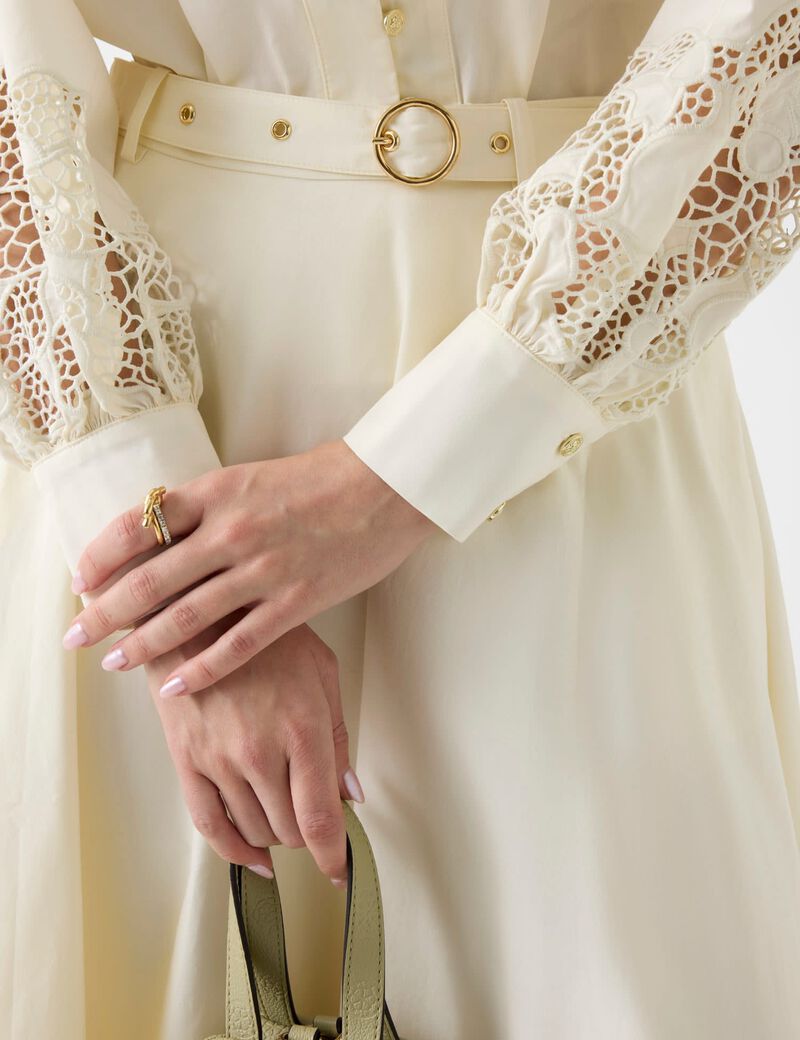 SONIA EMBROIDERED MIDI SKIRT