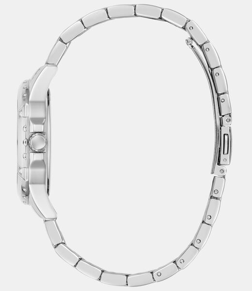 guess ladies silver tone analog watch