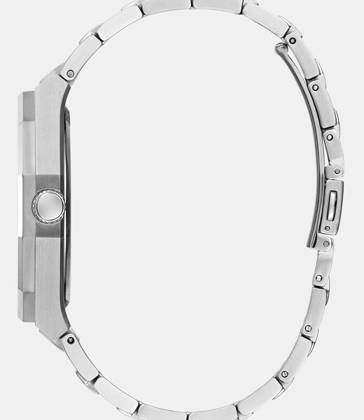 Steel analogue watch
