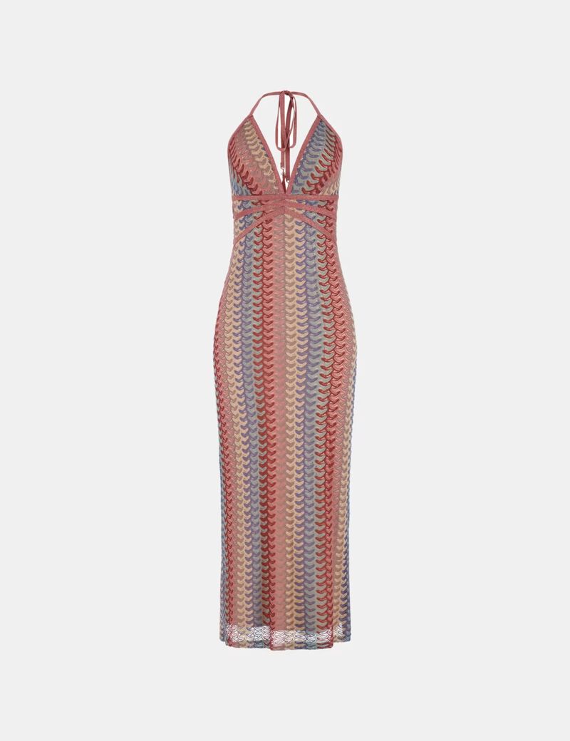 Knit bodycon long dress
