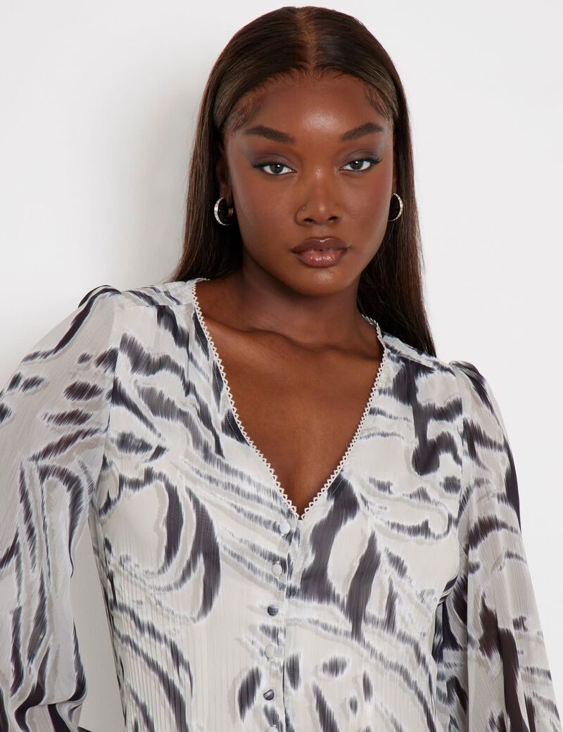 Zebra print blouse