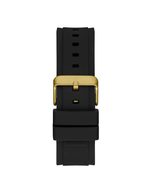 Black Silicone Multifunction Watch