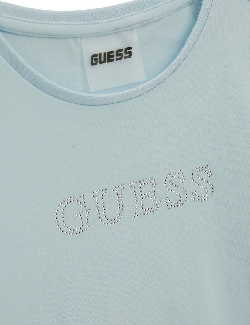 تي شيرت أحجار الراين الأمامية