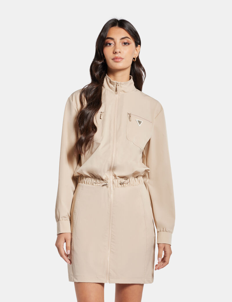 Full Zip Mini Dress
