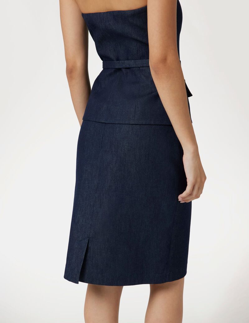 Marciano denim midi skirt