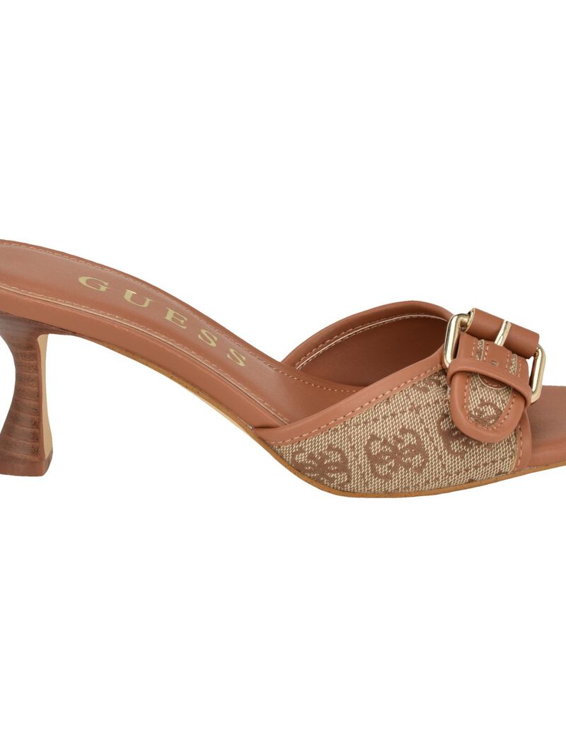Dista Buckled Logo Kitten Heels