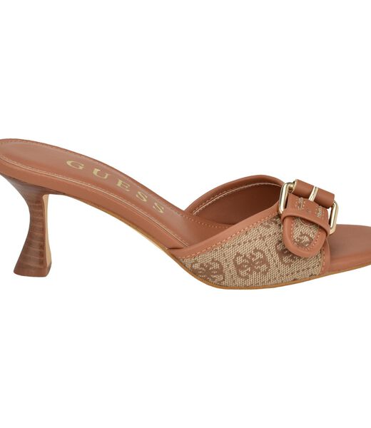 Dista Buckled Logo Kitten Heels