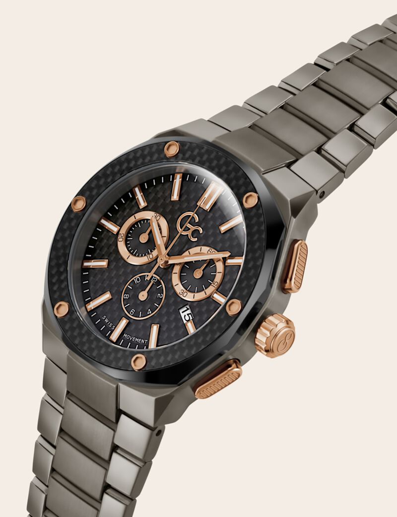 GC steel chronograph watch