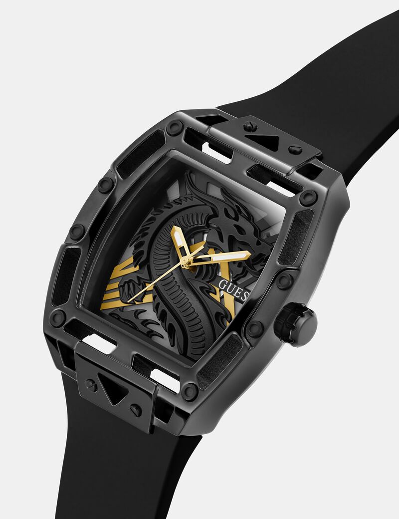 Analogue watch with dragon detail