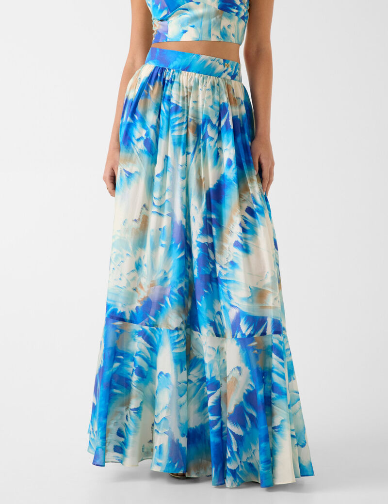 guess marciano printed maxi skirt