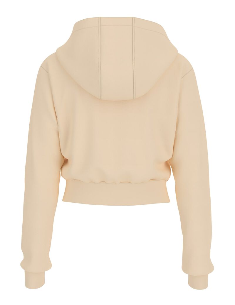 Logo rhinestones hoodie sweatshirt