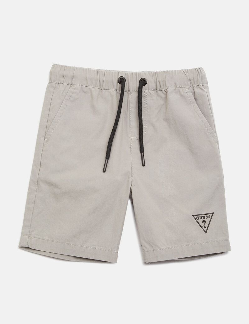 Flat front poplin short