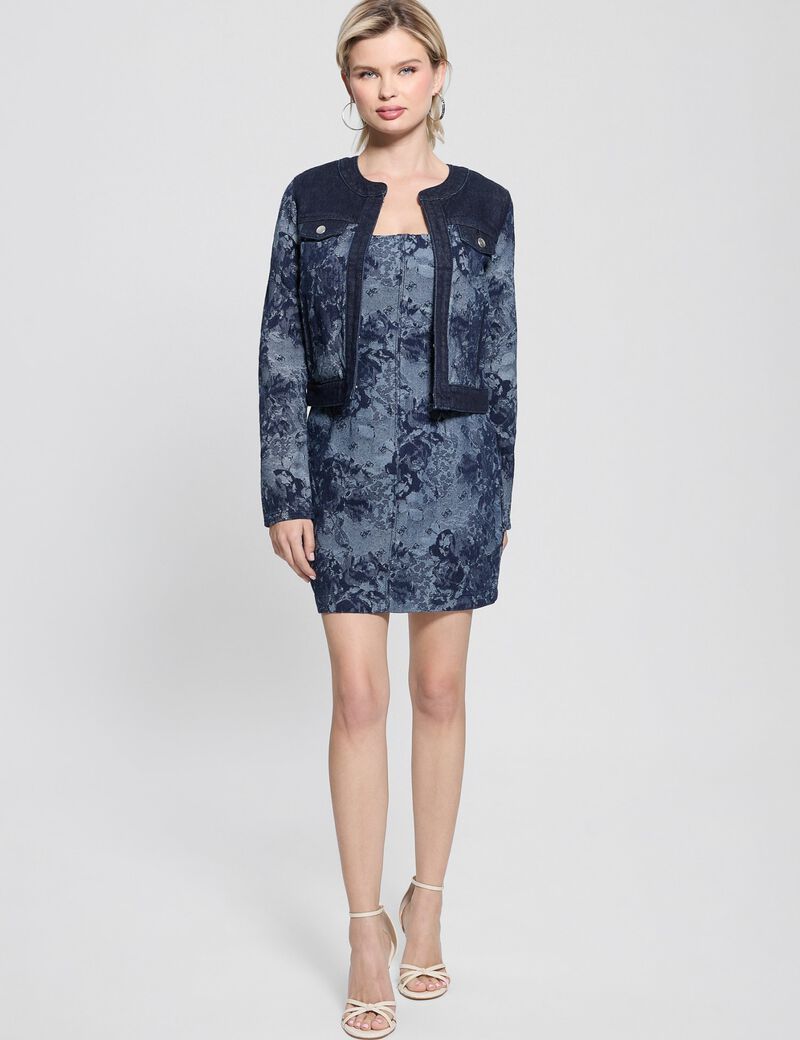 Jacquard denim jacket
