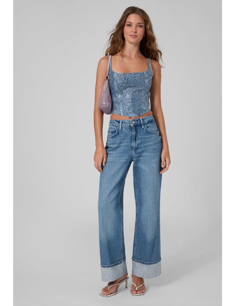 guess rey wide leg jeans