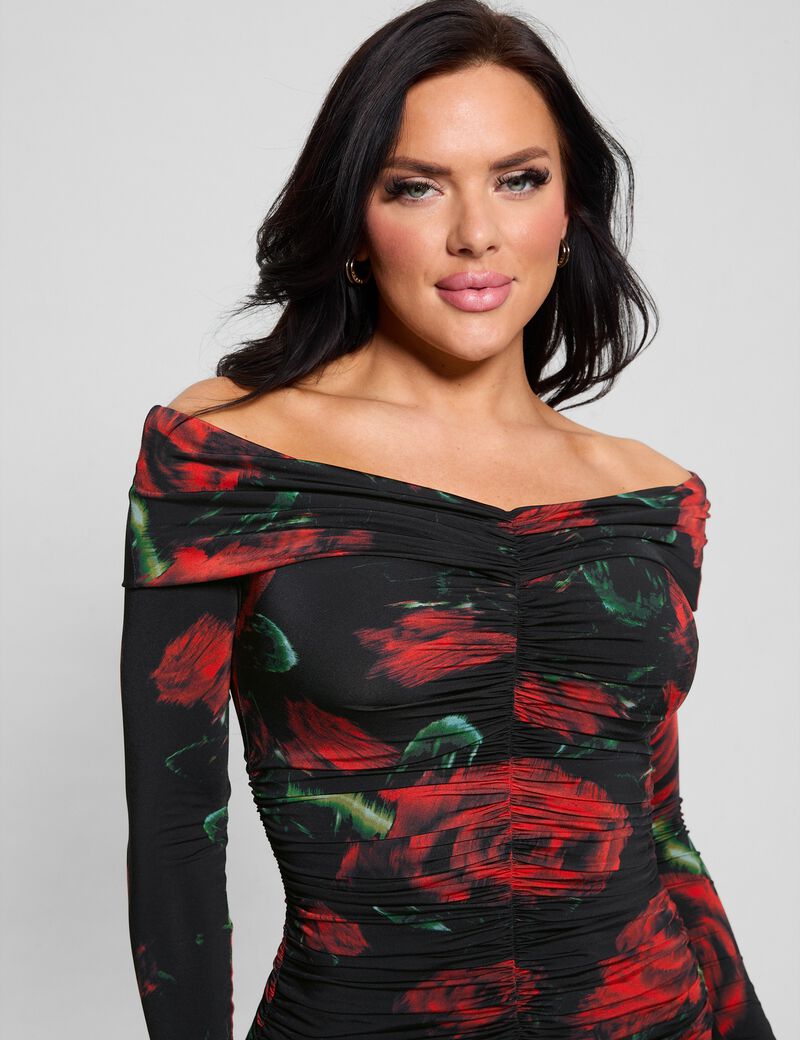 Floral print bodycon mini dress