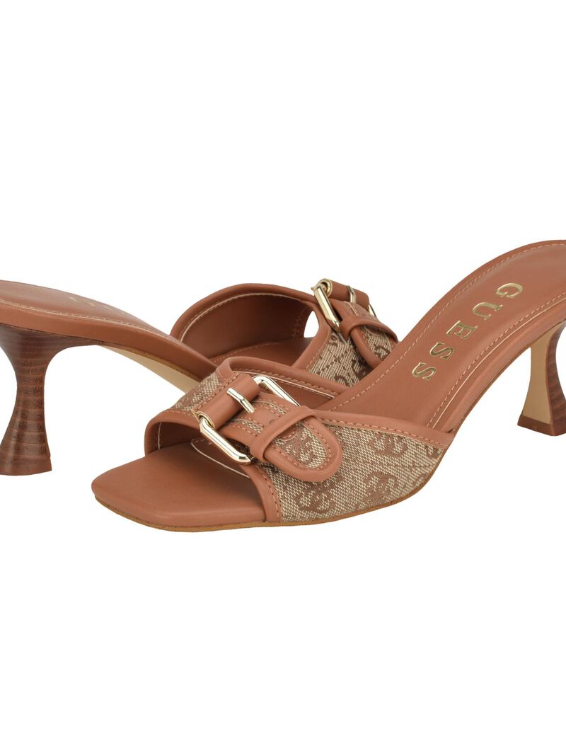 Dista Buckled Logo Kitten Heels