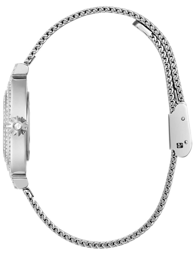 Silver-tone Mesh Analog Watch