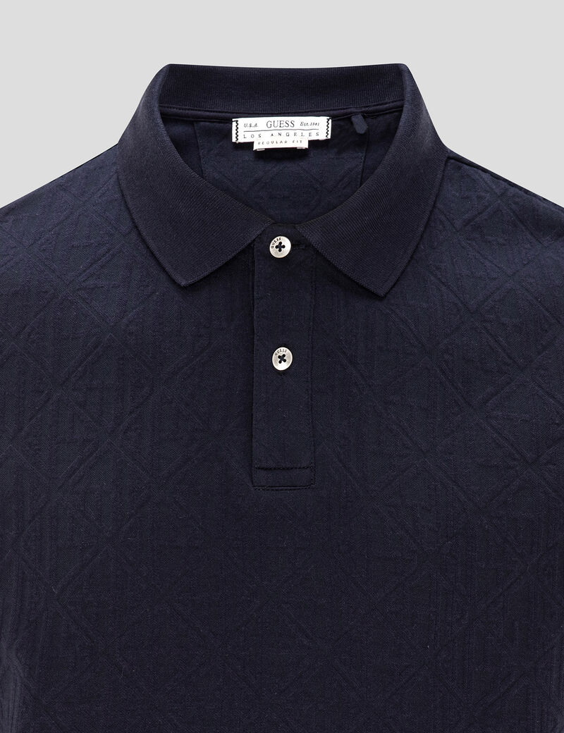 Jacquard allover polo tshirt