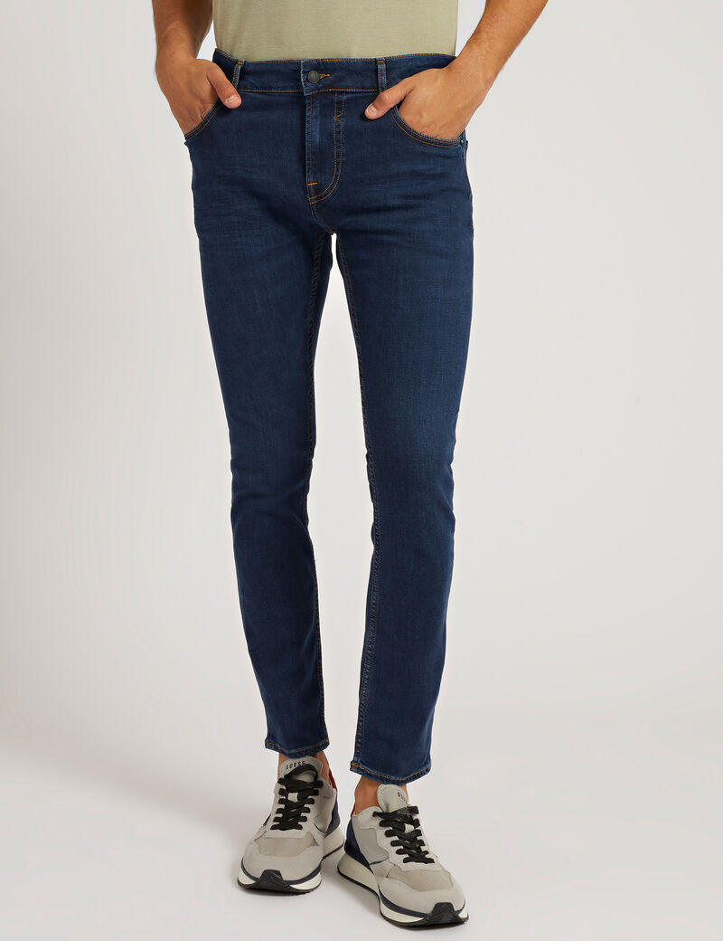 Dark Blue Tapered Jeans