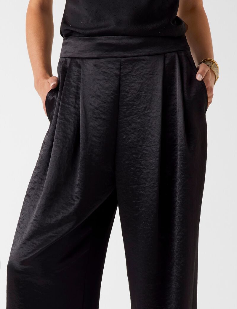 Satin wide leg pant