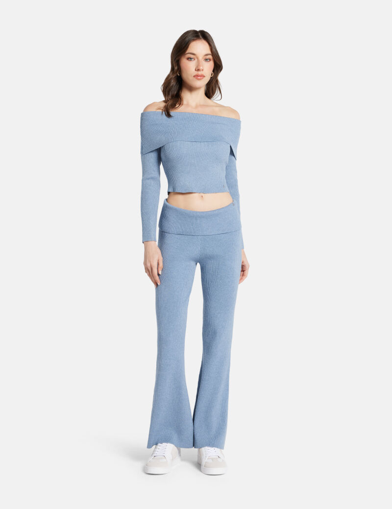 Foldover Rib Flare Nina Pant