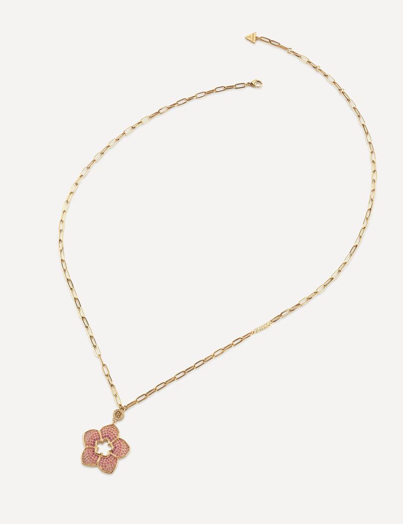 27 5 Pave Flower Necklace