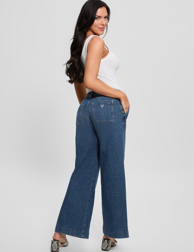 Zoya wide-leg denim pants