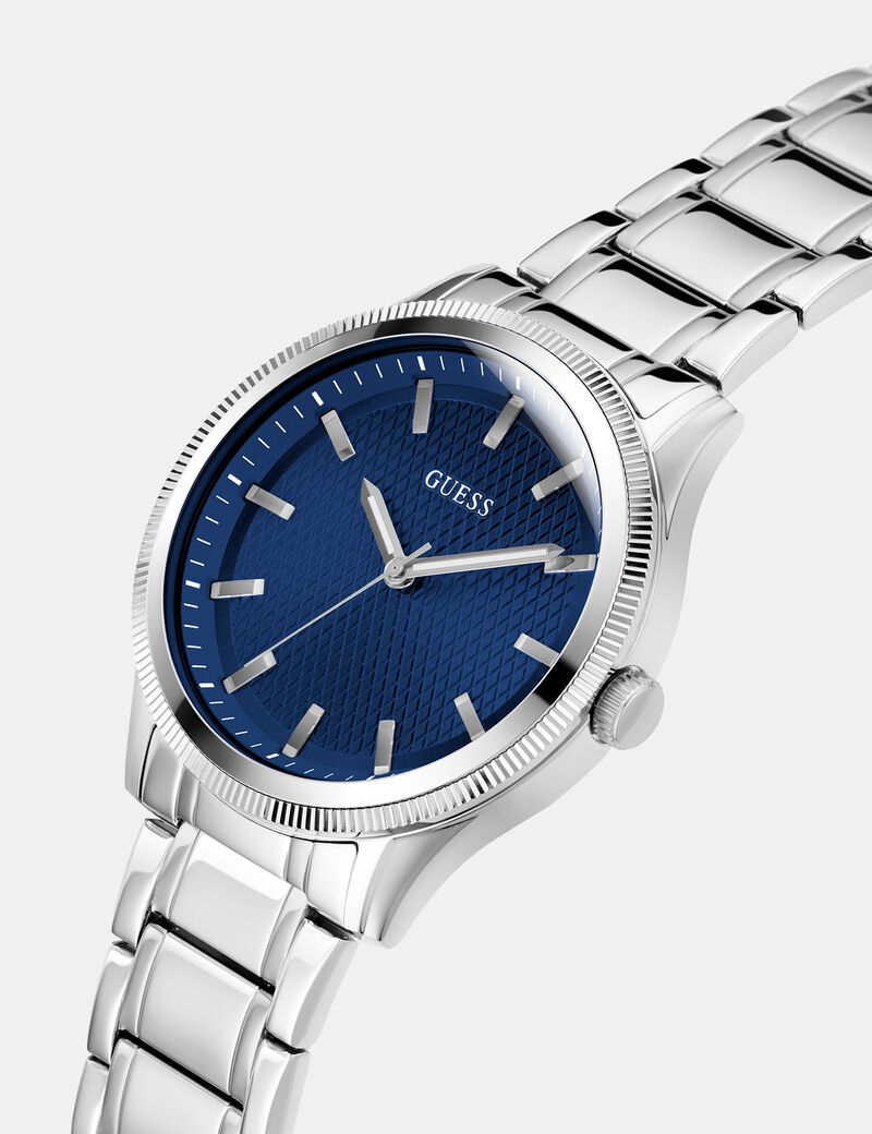 Stainless steel analogue watch