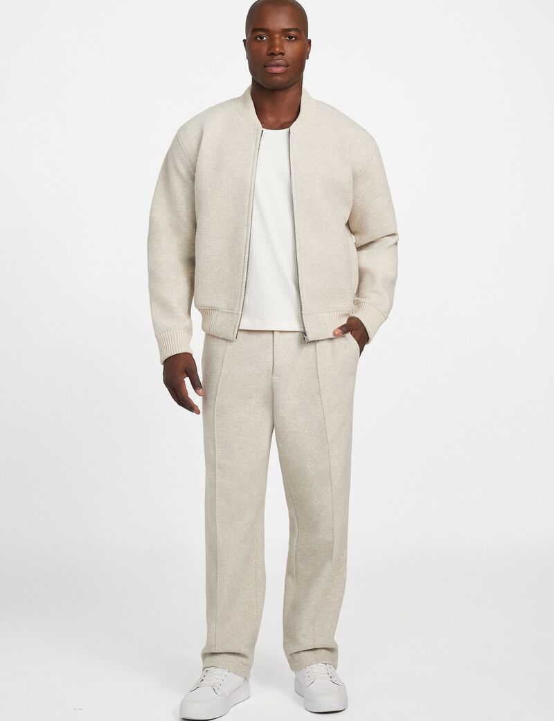 Wool-blend bomber jacket