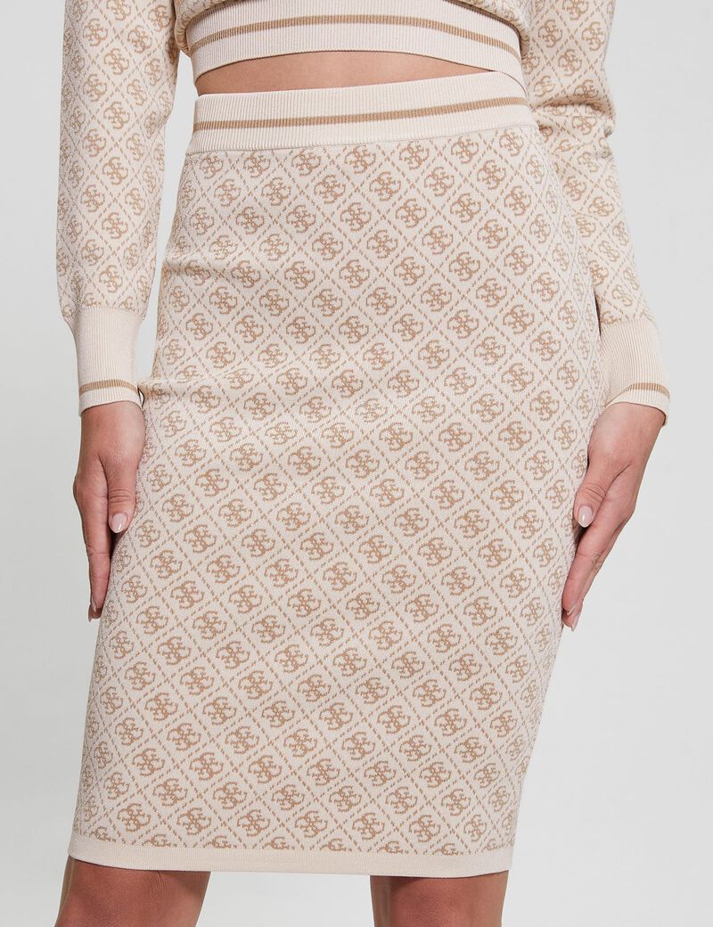 4G logo sweater midi skirt
