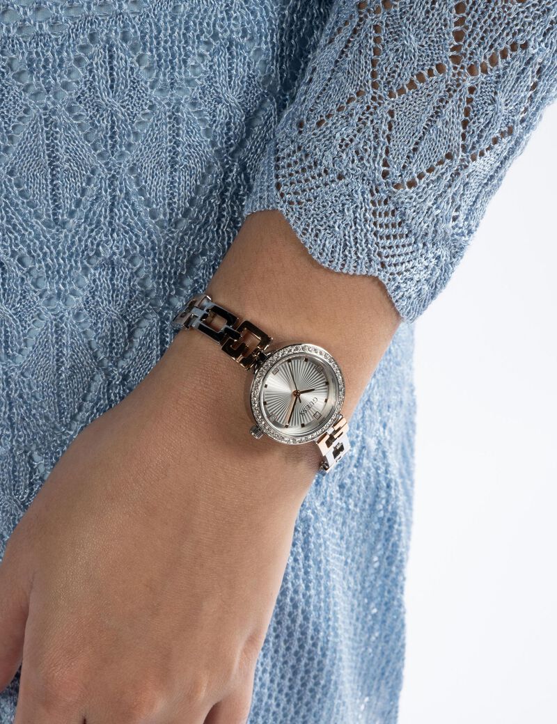 ساعة كوارتز تناظرية من الستانلس ستيل بلونين