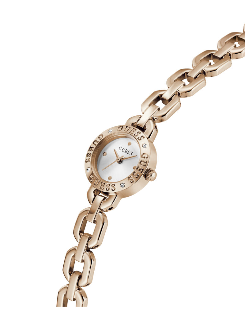 Ladies Rose Gold Tone Round Analog Watch